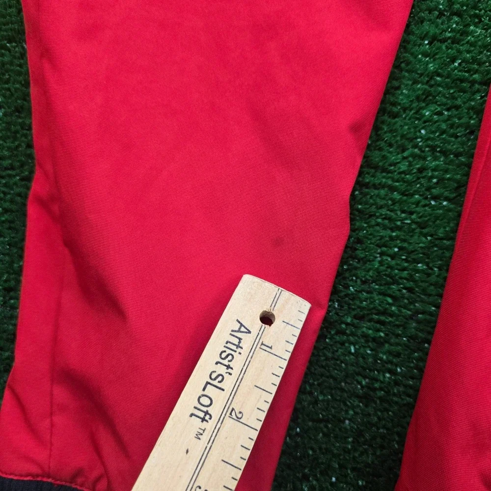 Nike Jacket Youth XL Mens Small Red Y2K Full Zip Hooded Athletic Training Casual